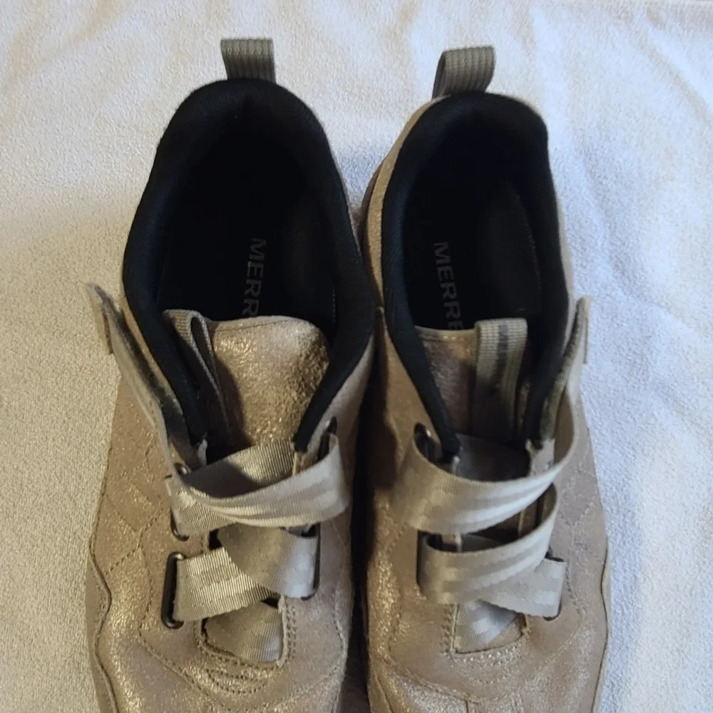 Merrell Metallic Athletic Shoes.In perfect condition, like new.
